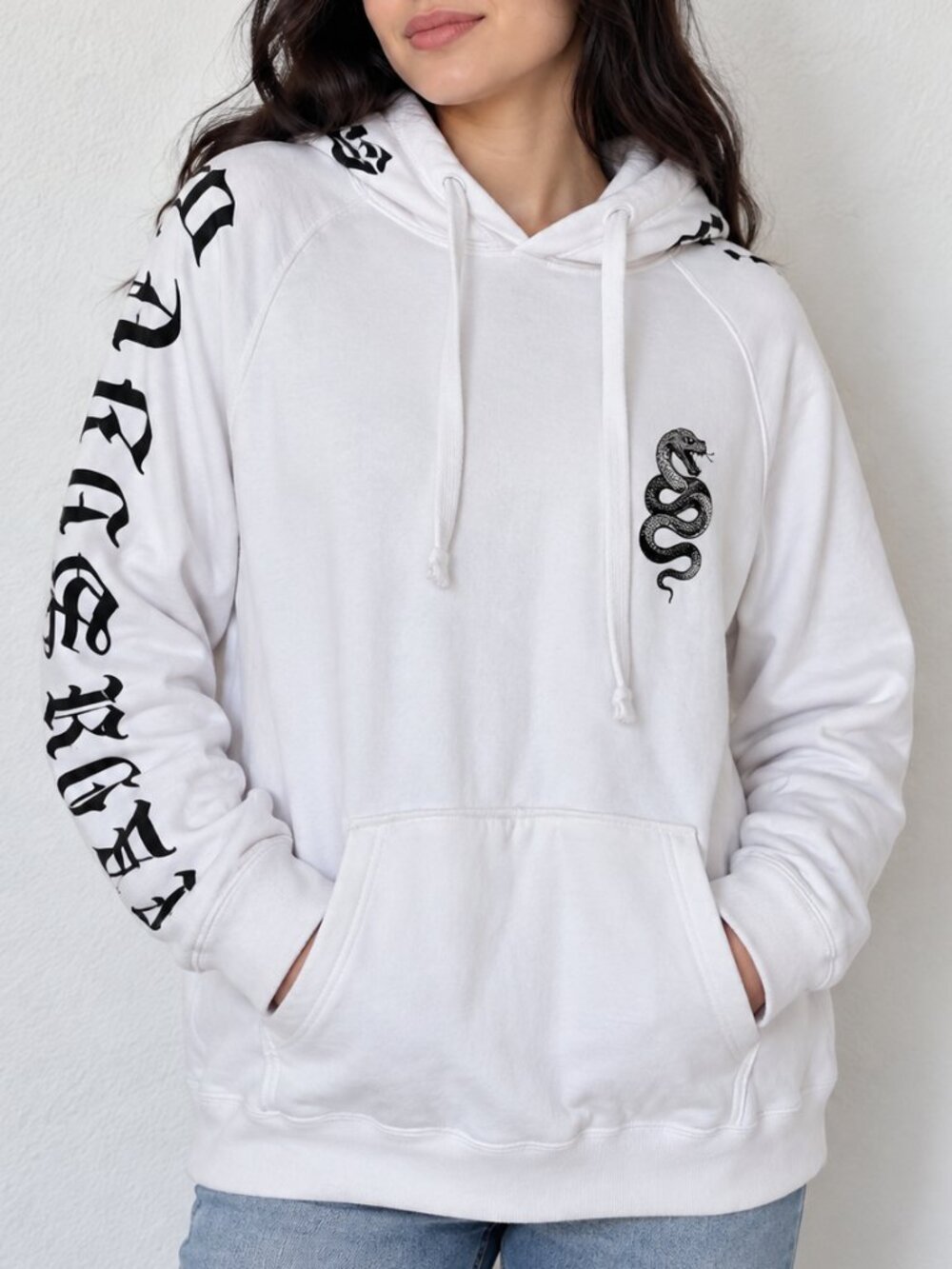 Taylor Swift Reputation White Snake Hoodie Size M (Rare)!!